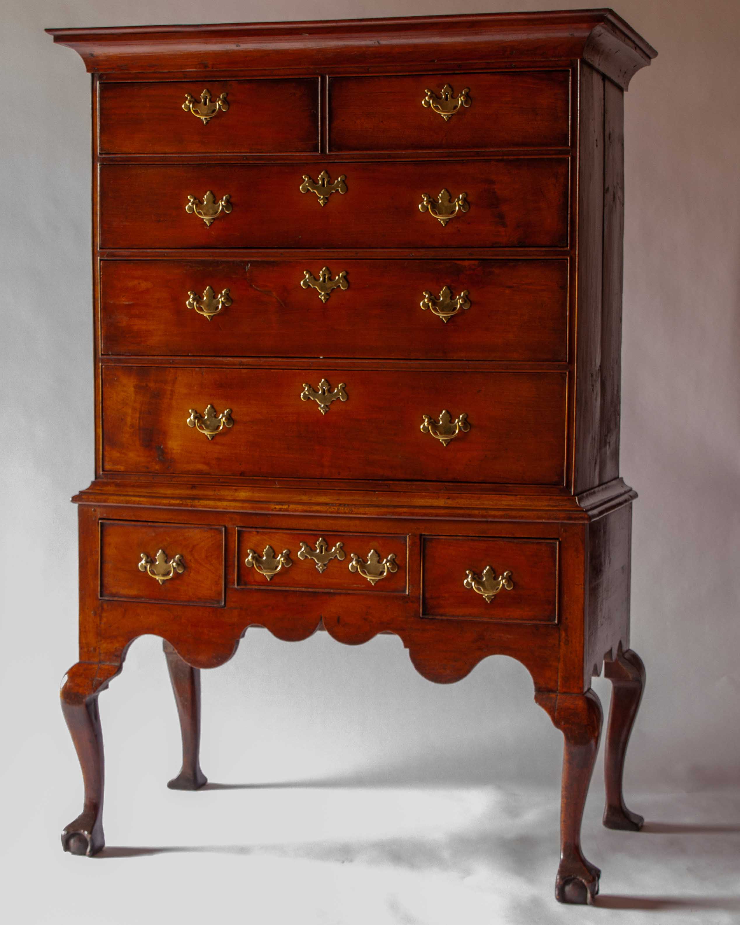 George II Cherry Chest On Stand