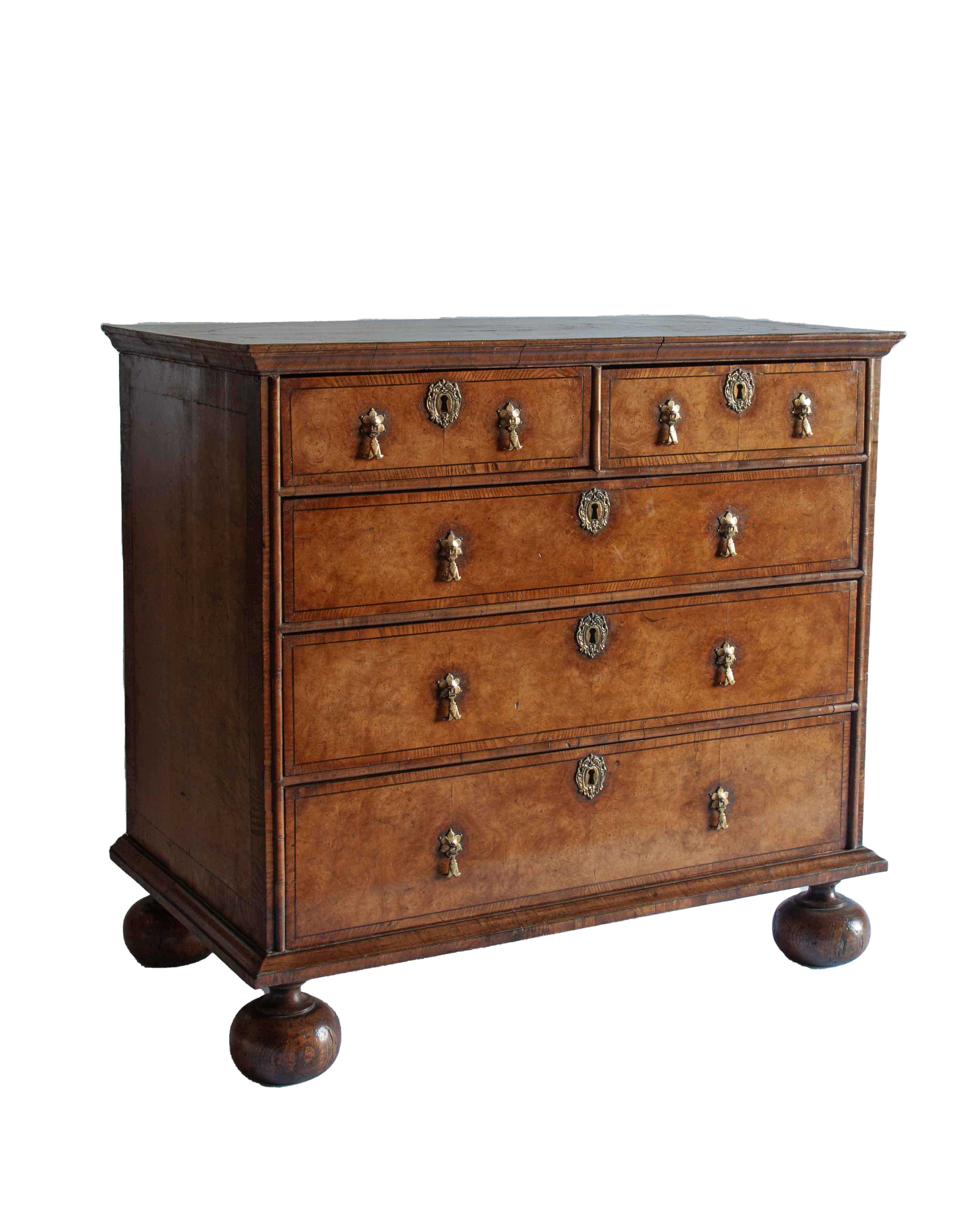 17th Century Burr Elm Chest of Drawers | Anboise Antiques