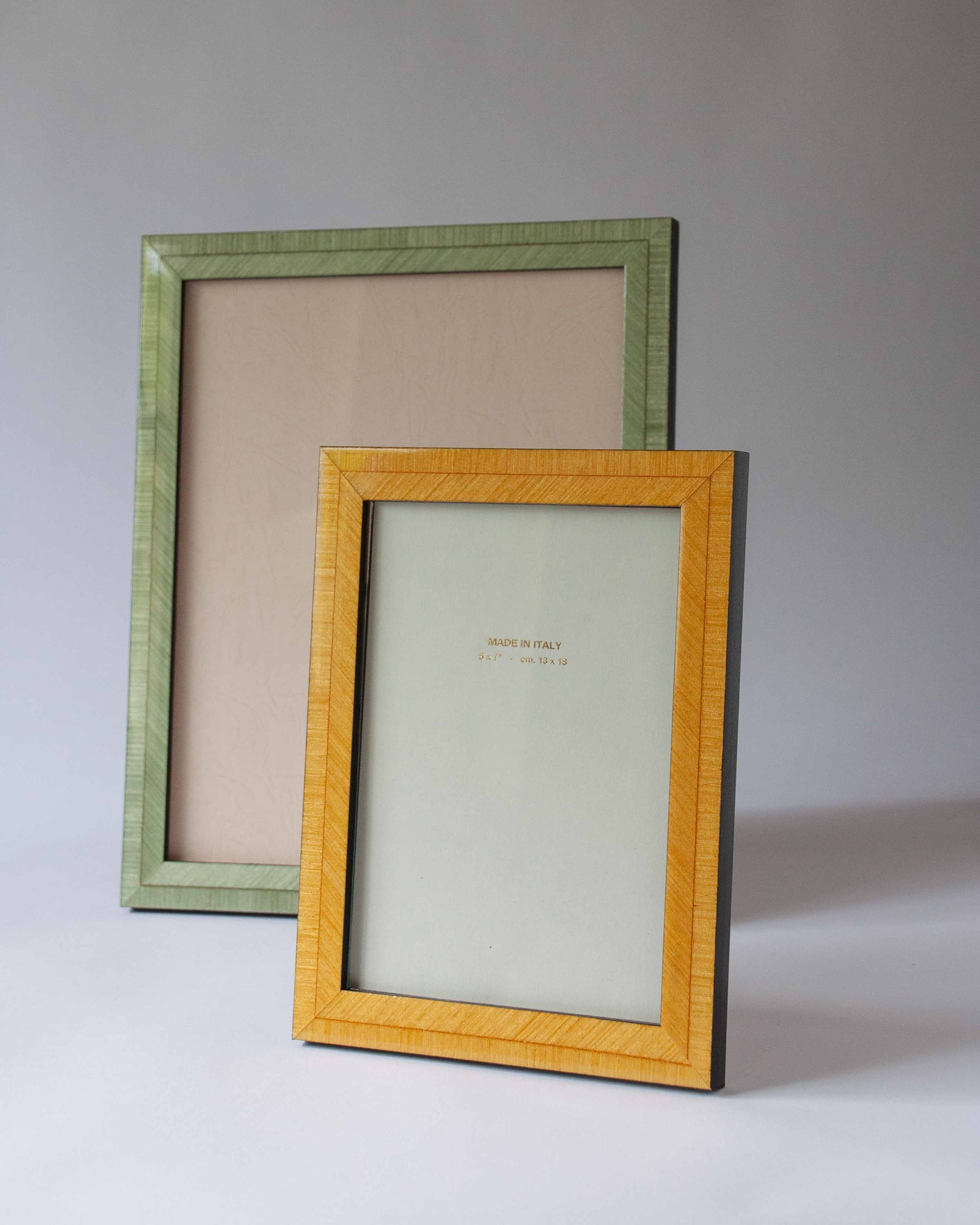 Laura Handmade Yellow Lacquered Marquetry Photo Frame | Anboise