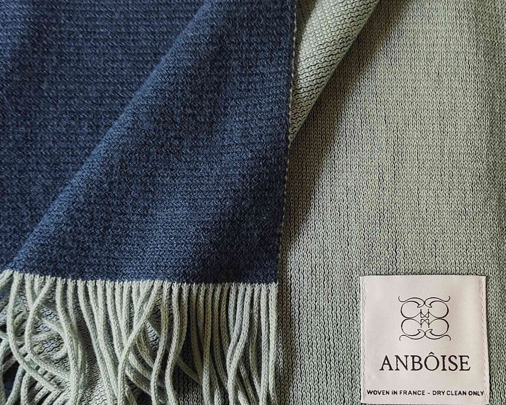 Adaline super soft Blue Two Tone luxury Throw | Anboise