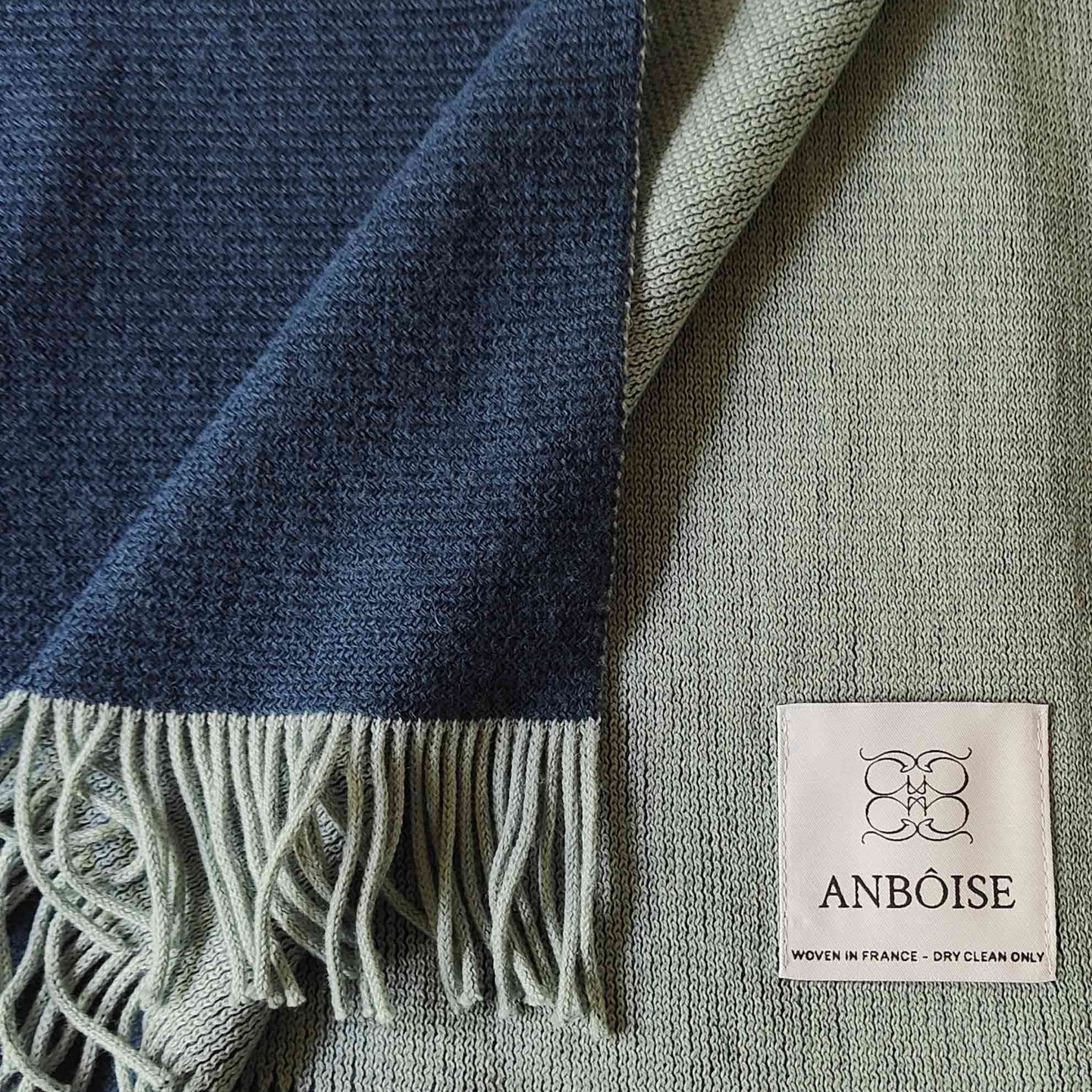 Adaline super soft Blue Two Tone luxury Throw | Anboise