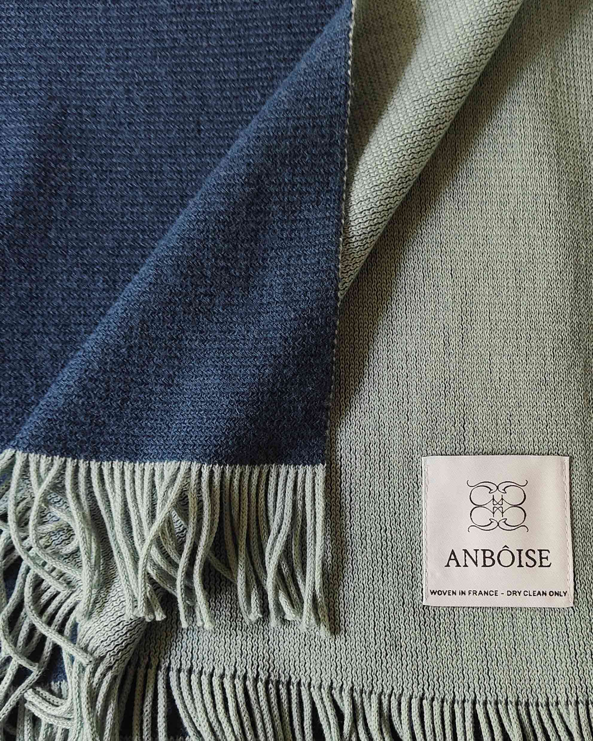 Adaline super soft Blue Two Tone luxury Throw | Anboise