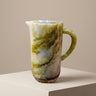 Anya Green Resin Jug with marbled finish and curved handle – Anboise