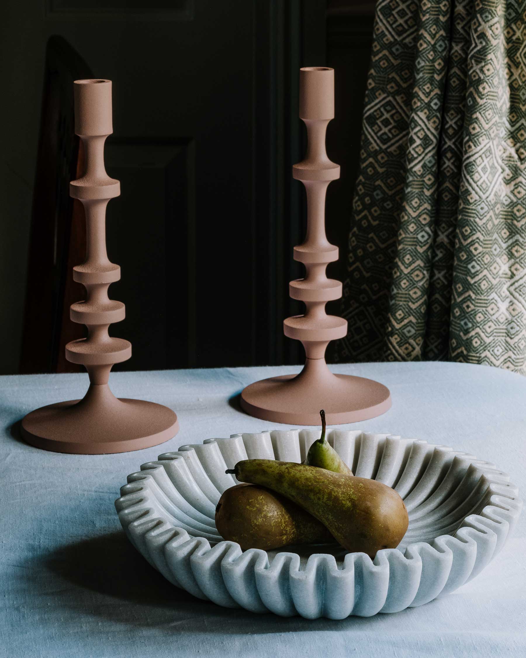 Mariana Marble Fluted Bowl | Anboise Accessories