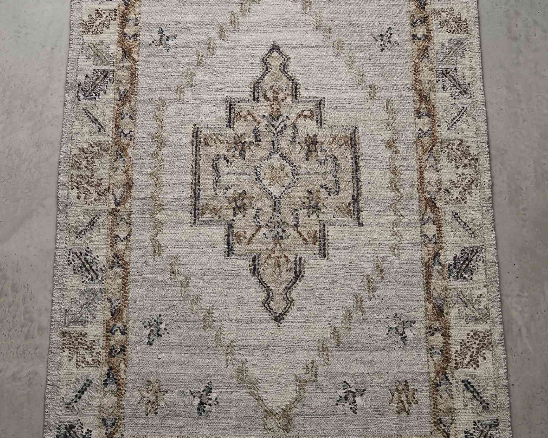 Christina handwoven jute, wool and cotton rug 2m × 3m with natural textural weave | Anboise