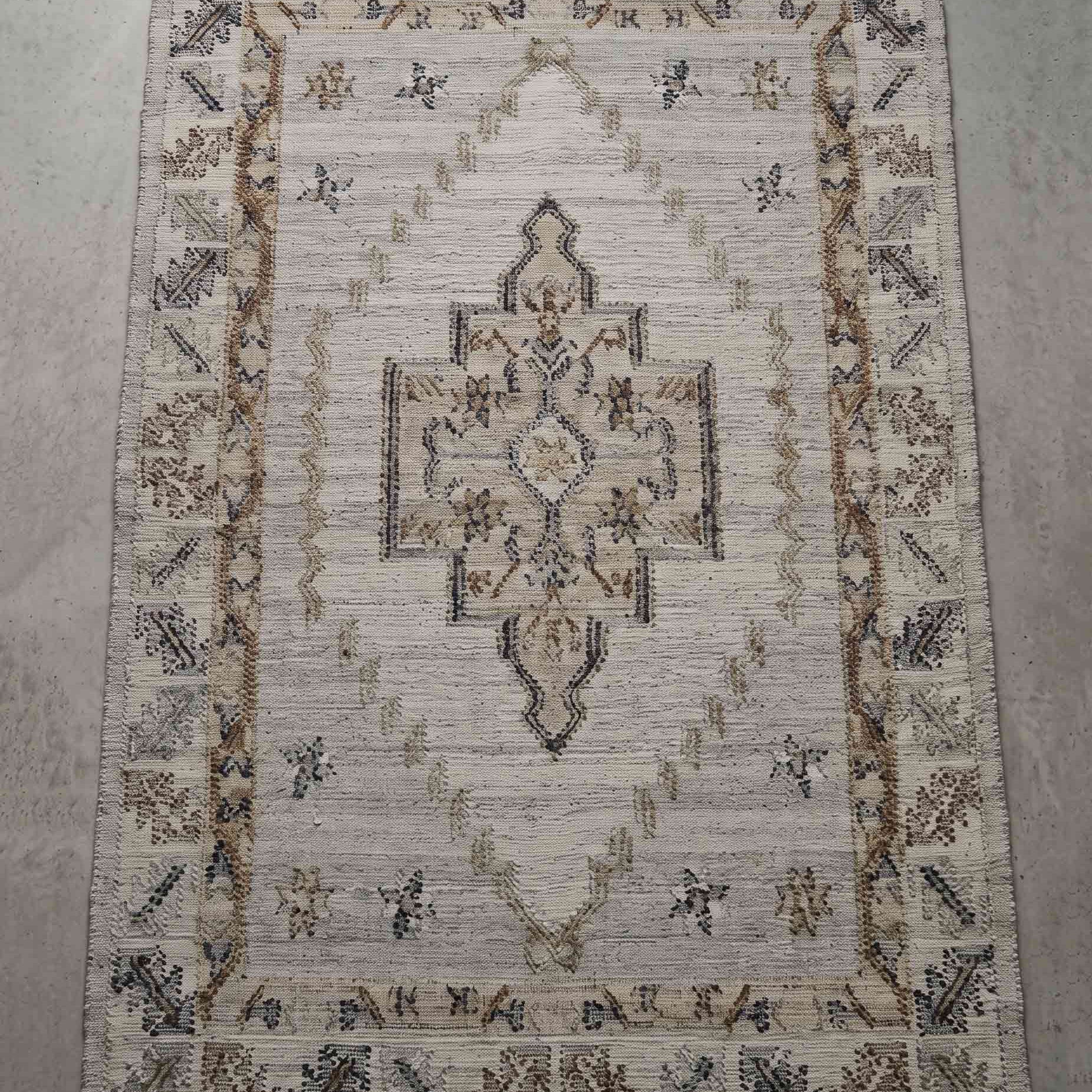 Christina handwoven jute, wool and cotton rug 2m × 3m with natural textural weave | Anboise