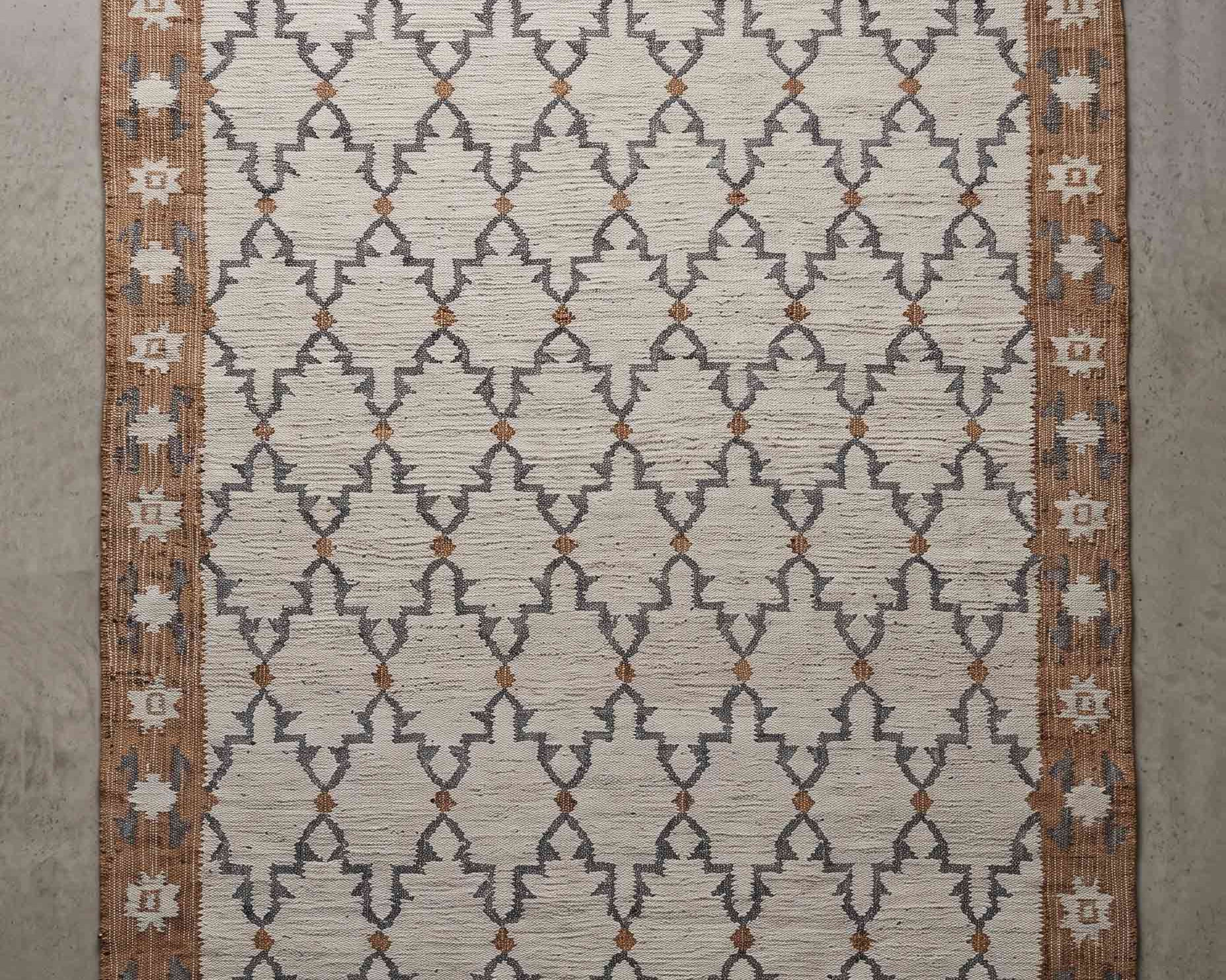 Erica handwoven jute rug 2m × 3m with natural textural weave | Anboise