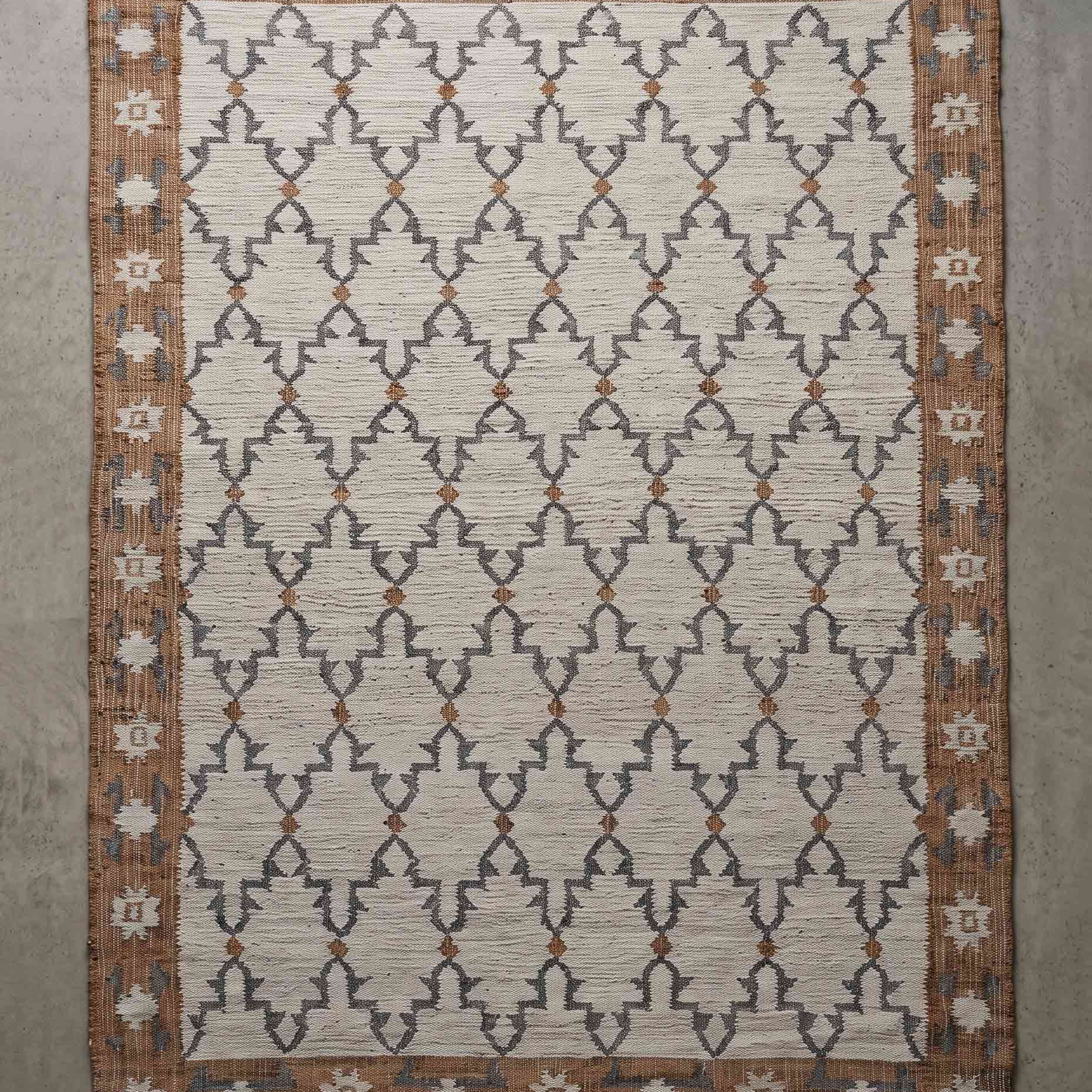 Erica handwoven jute rug 2m × 3m with natural textural weave | Anboise