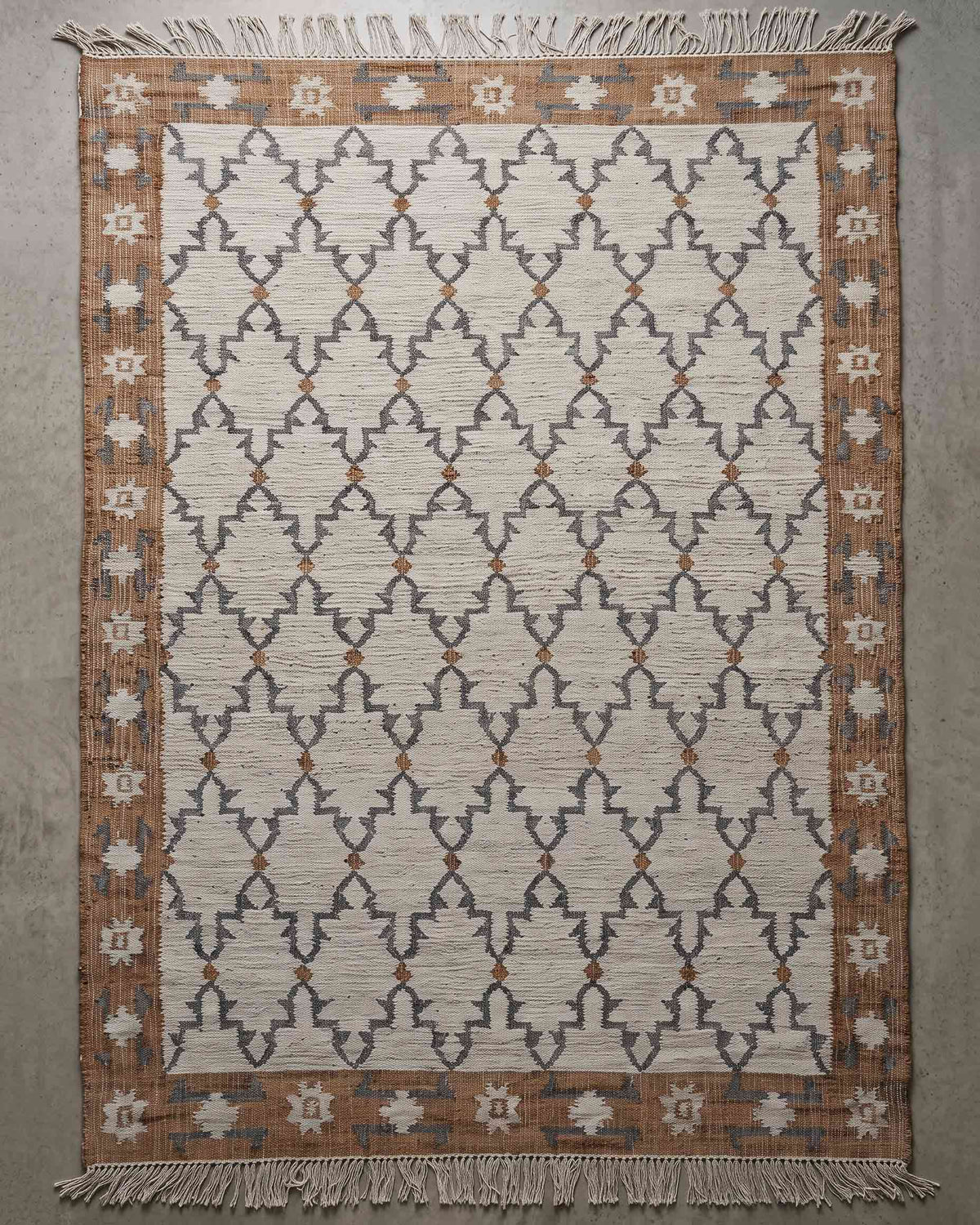 Erica handwoven jute rug 2m × 3m with natural textural weave | Anboise