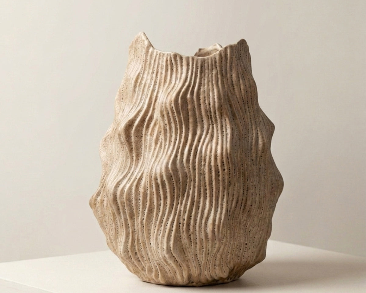 Fernanda ceramic decorative vase with sculptural organic form – Anboise