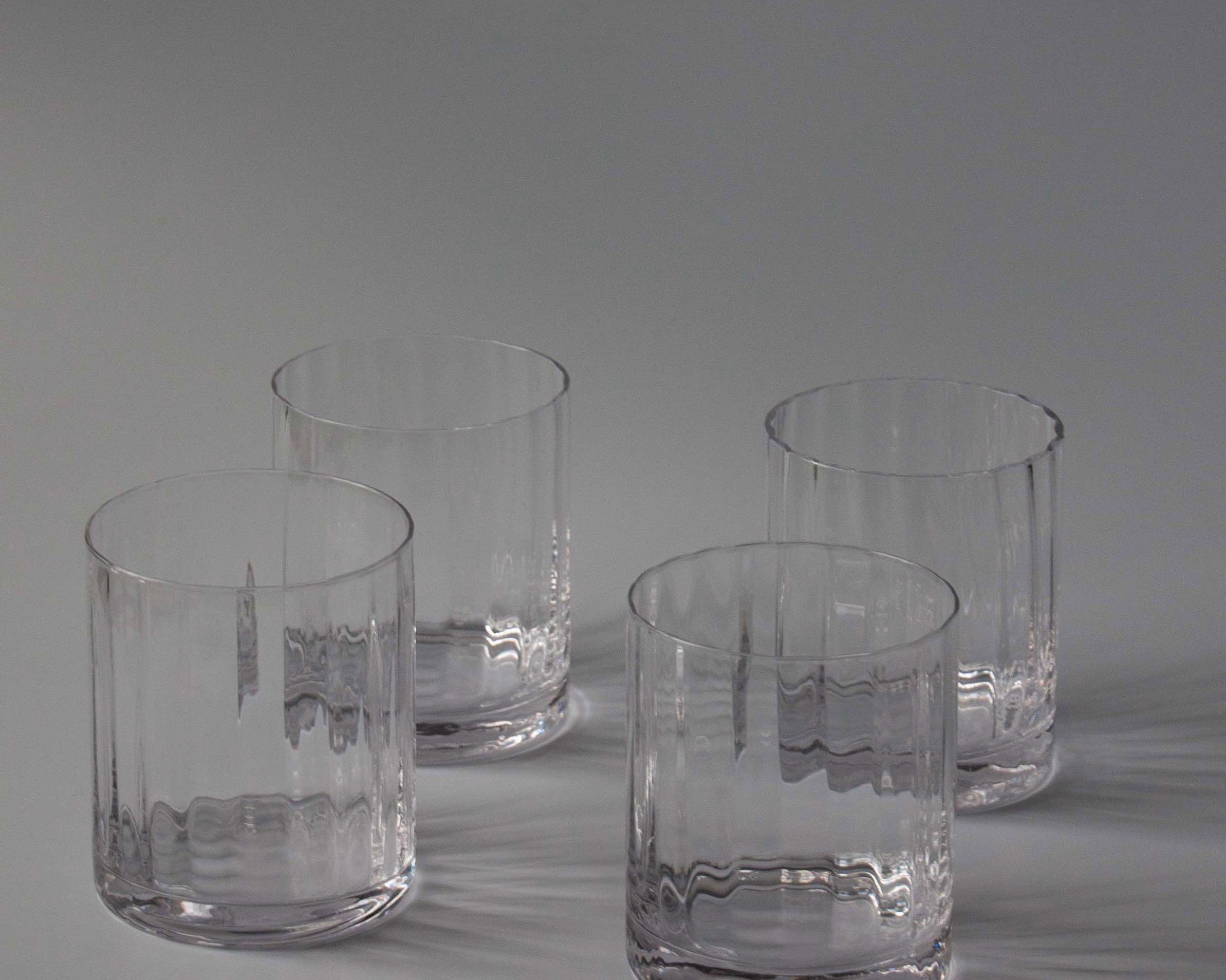 Leighton Luxury Fluted Whisky Glasses - Set of 4 | Anboise