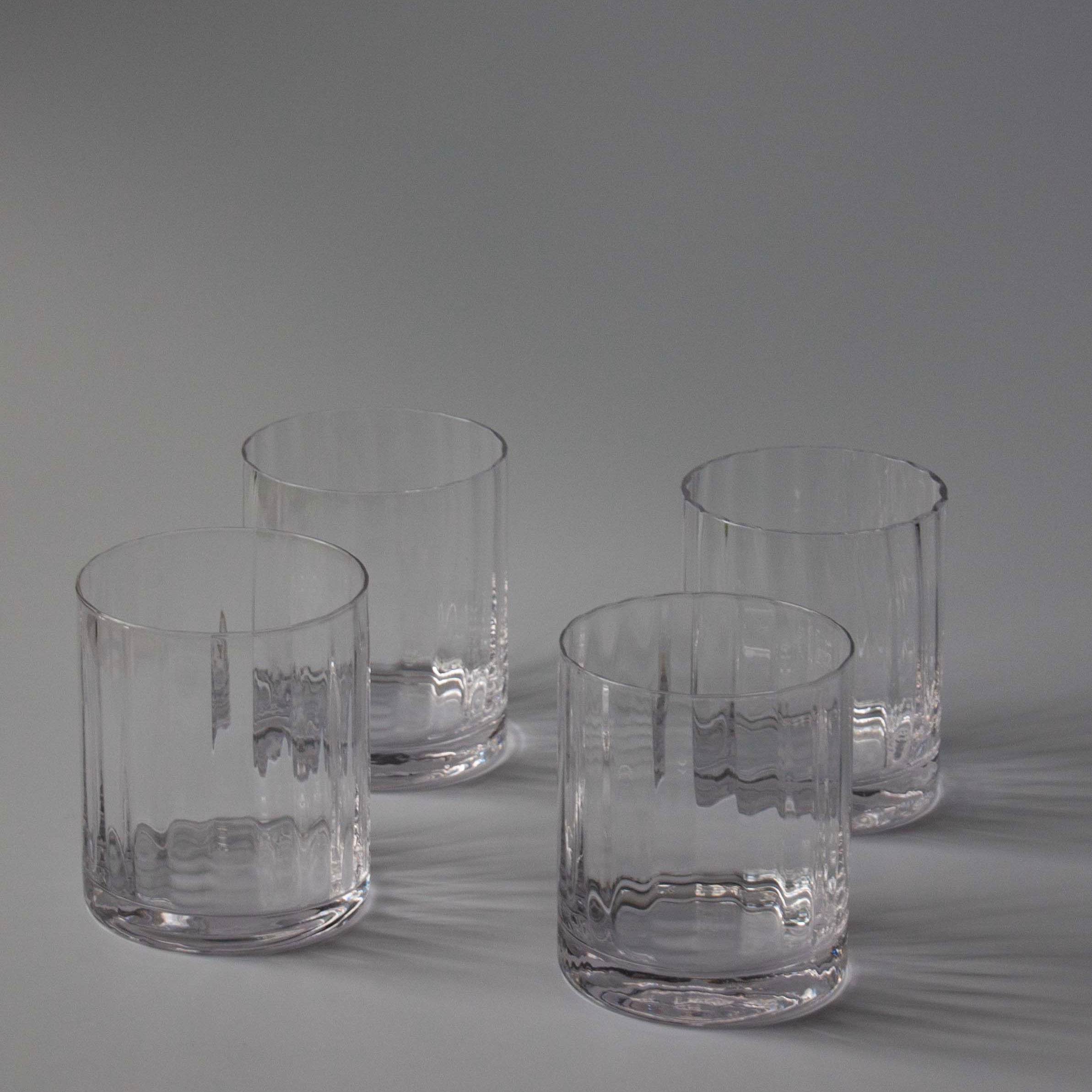 Leighton Luxury Fluted Whisky Glasses - Set of 4 | Anboise