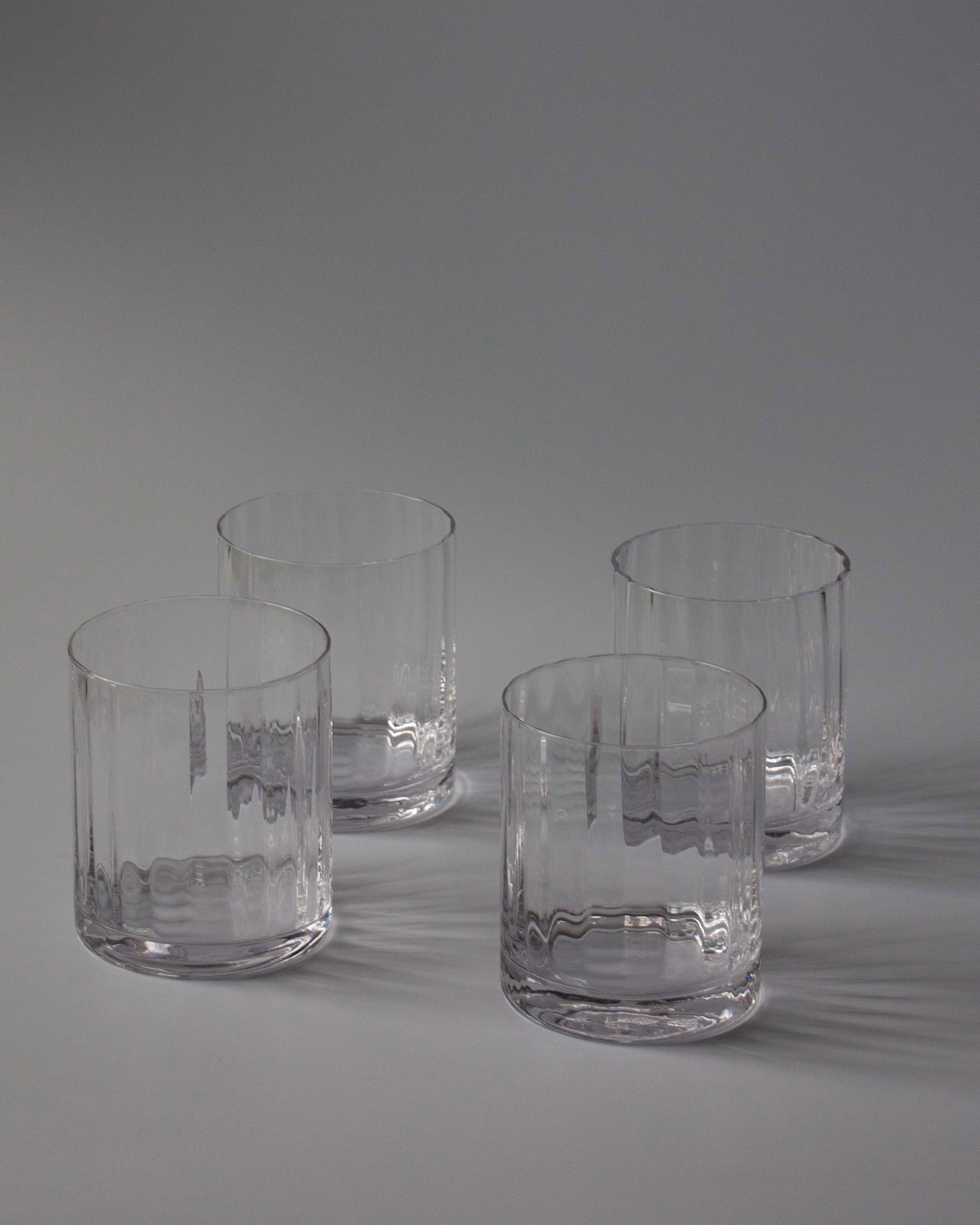 Leighton Luxury Fluted Whisky Glasses - Set of 4 | Anboise