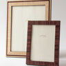 Luxury lacquered rosewood marquetry photo frame is handmade for Anboise in Italy | 5x7 