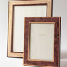 Lacquered walnut herringbone marquetry, this luxury photo frame is handmade for Anboise in Italy