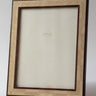 Luxury lacquered dual tone oak herringbone marquetry photo frame is handmade for Anboise 8x10