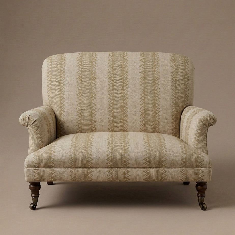 Stewart handmade English loveseat with rounded back – Anboise