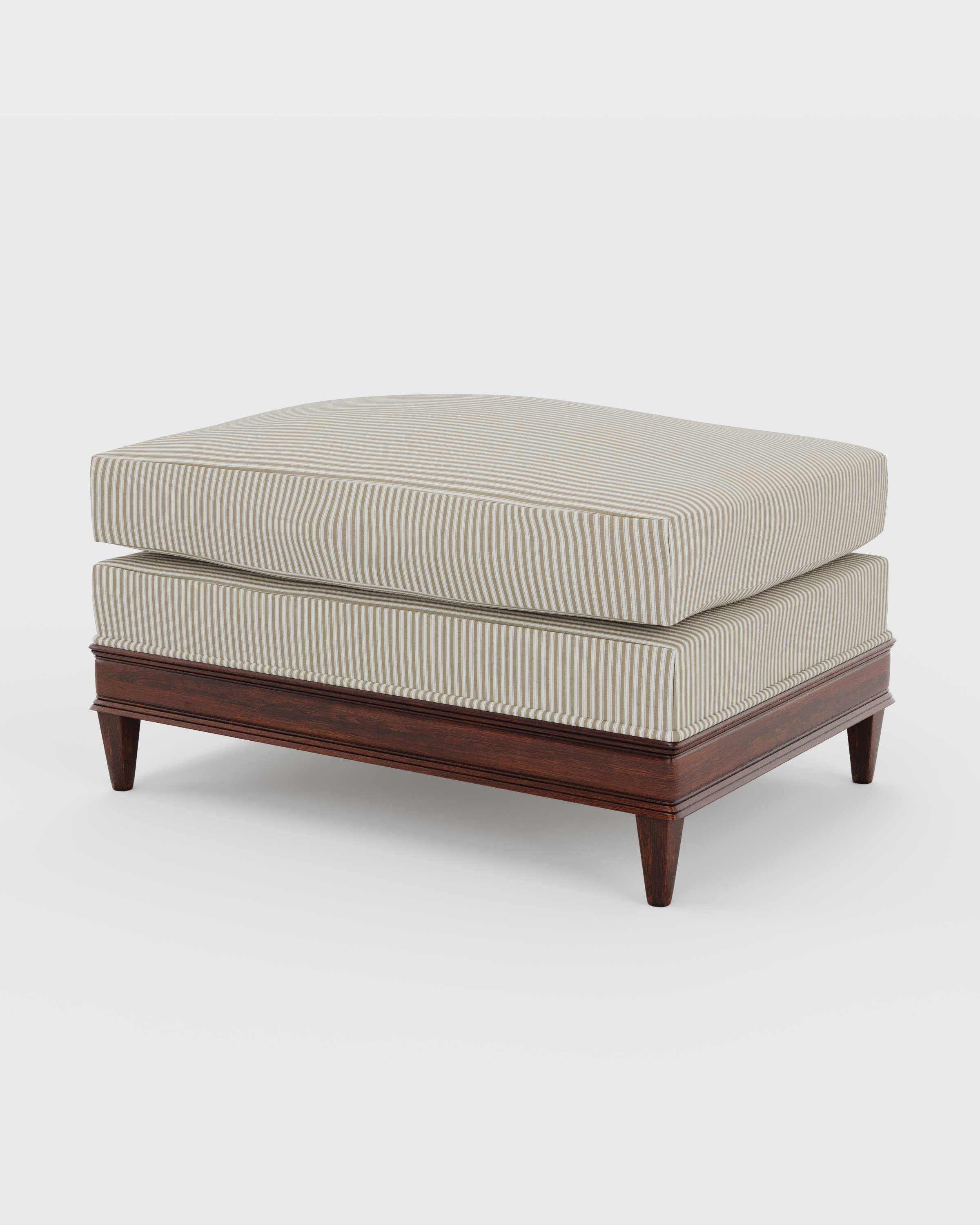 The luxury Imola Ottoman is handmade in the UK to be passed from generation to generation | Anboise