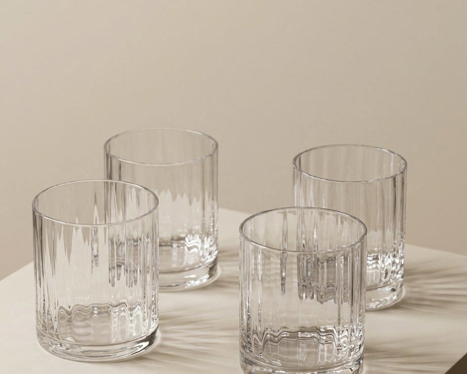 Leighton-Fluted-Whisky-Glasses-Set-of-4 | Anboise