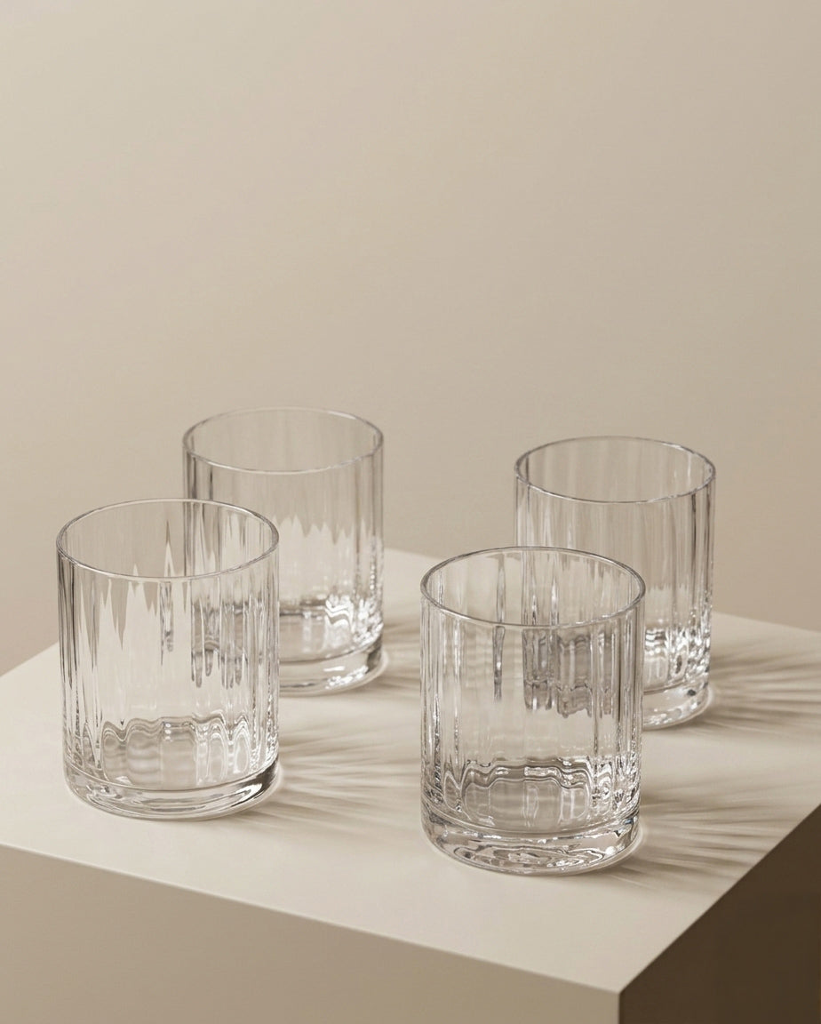 Leighton-Fluted-Whisky-Glasses-Set-of-4 | Anboise