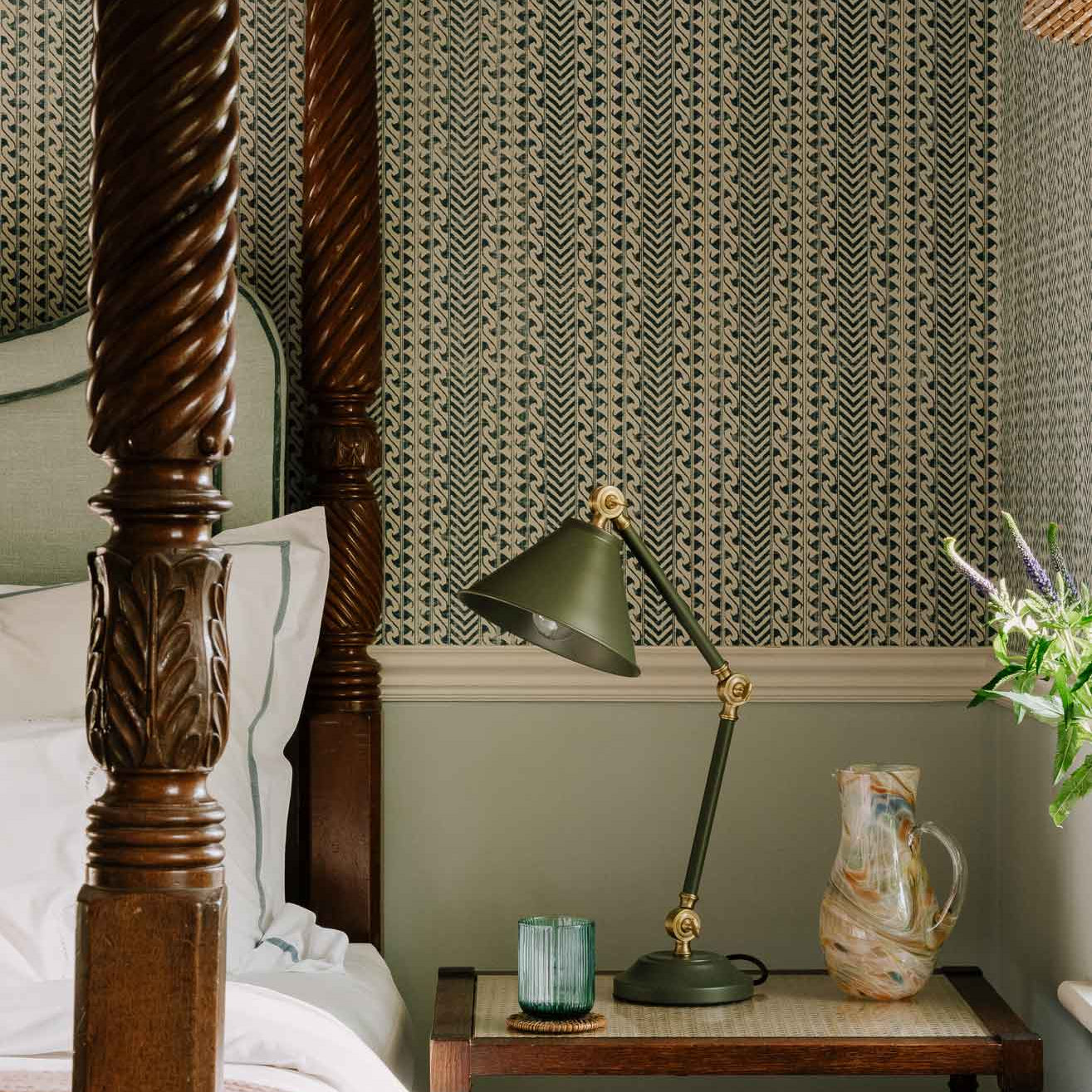 Elena Fluted Blue Glass Tumbler - Set of 4 | Anboise