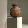 Meadow hand‑carved wooden decorative vase with rounded form – Anboise