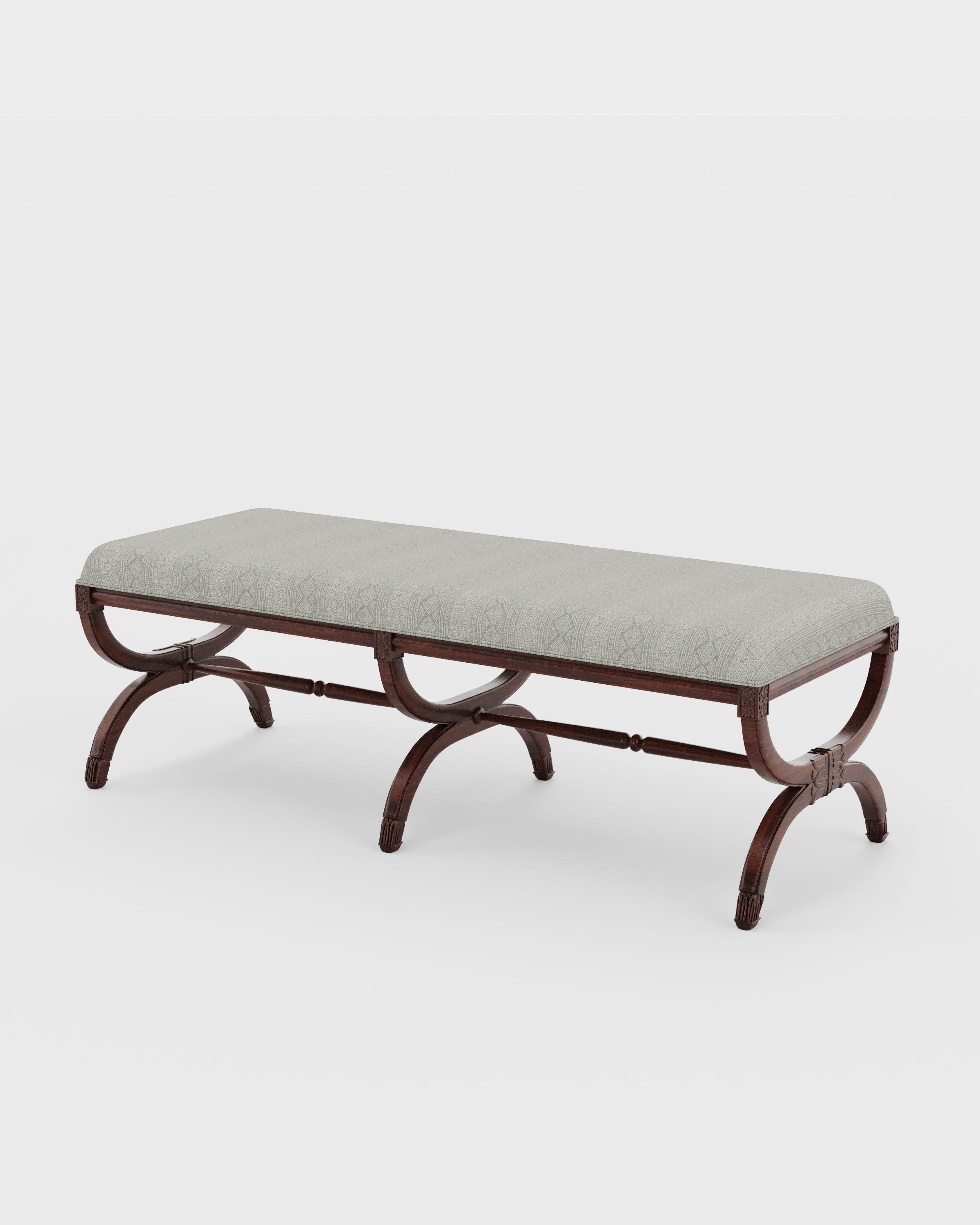 The luxury bespoke Milano bench is handmade in Italy | Anboise