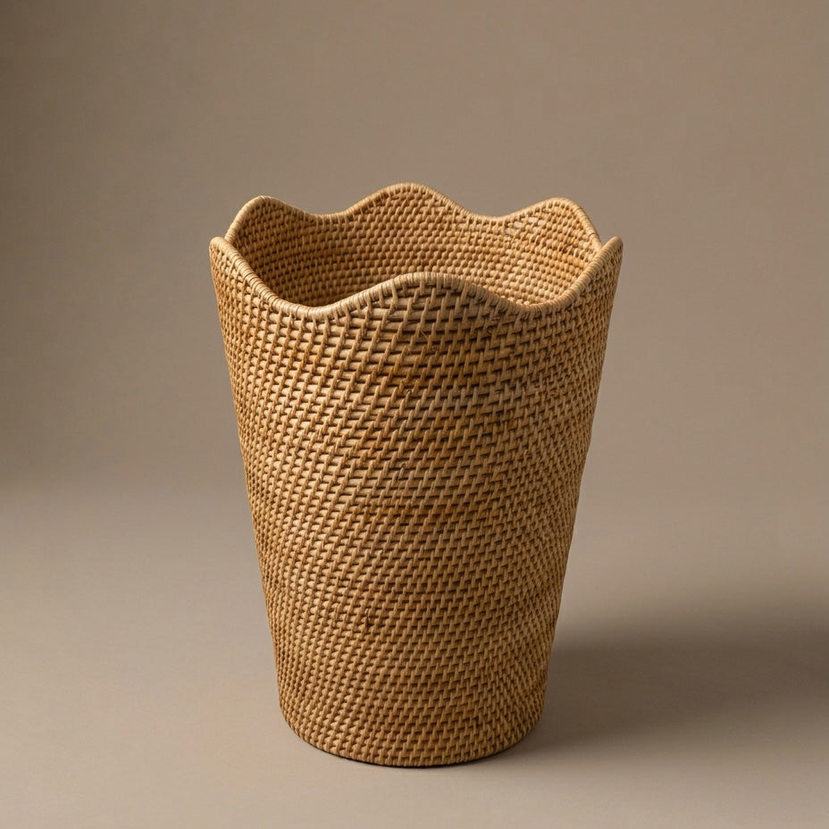 Tapered natural rattan umbrella stand – Anboise