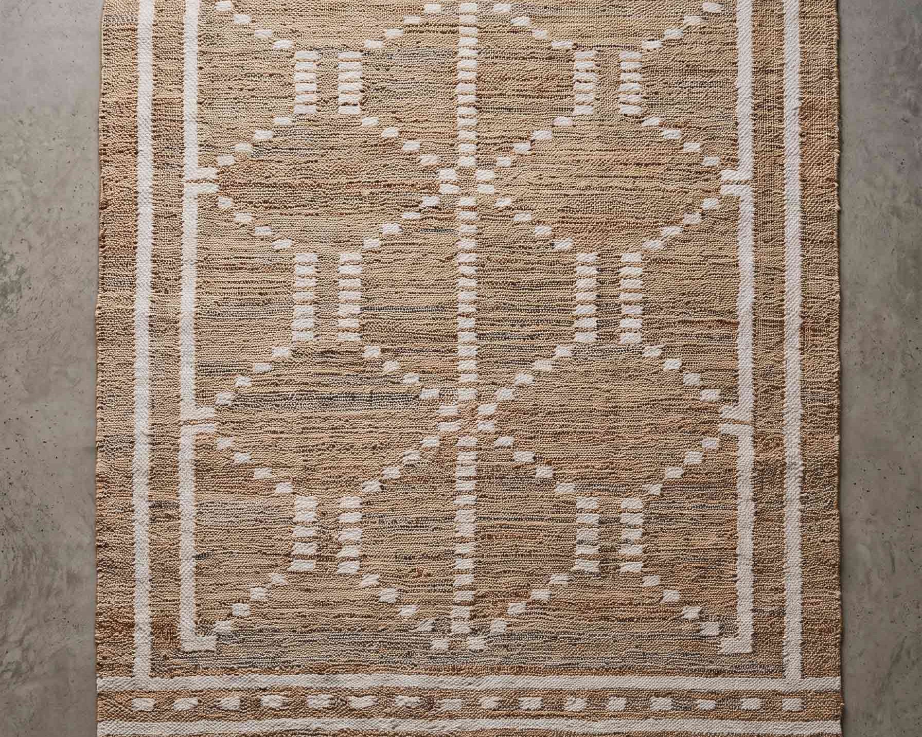Scarlet handwoven jute, wool and cotton rug 2m × 3m with natural textural weave | Anboise