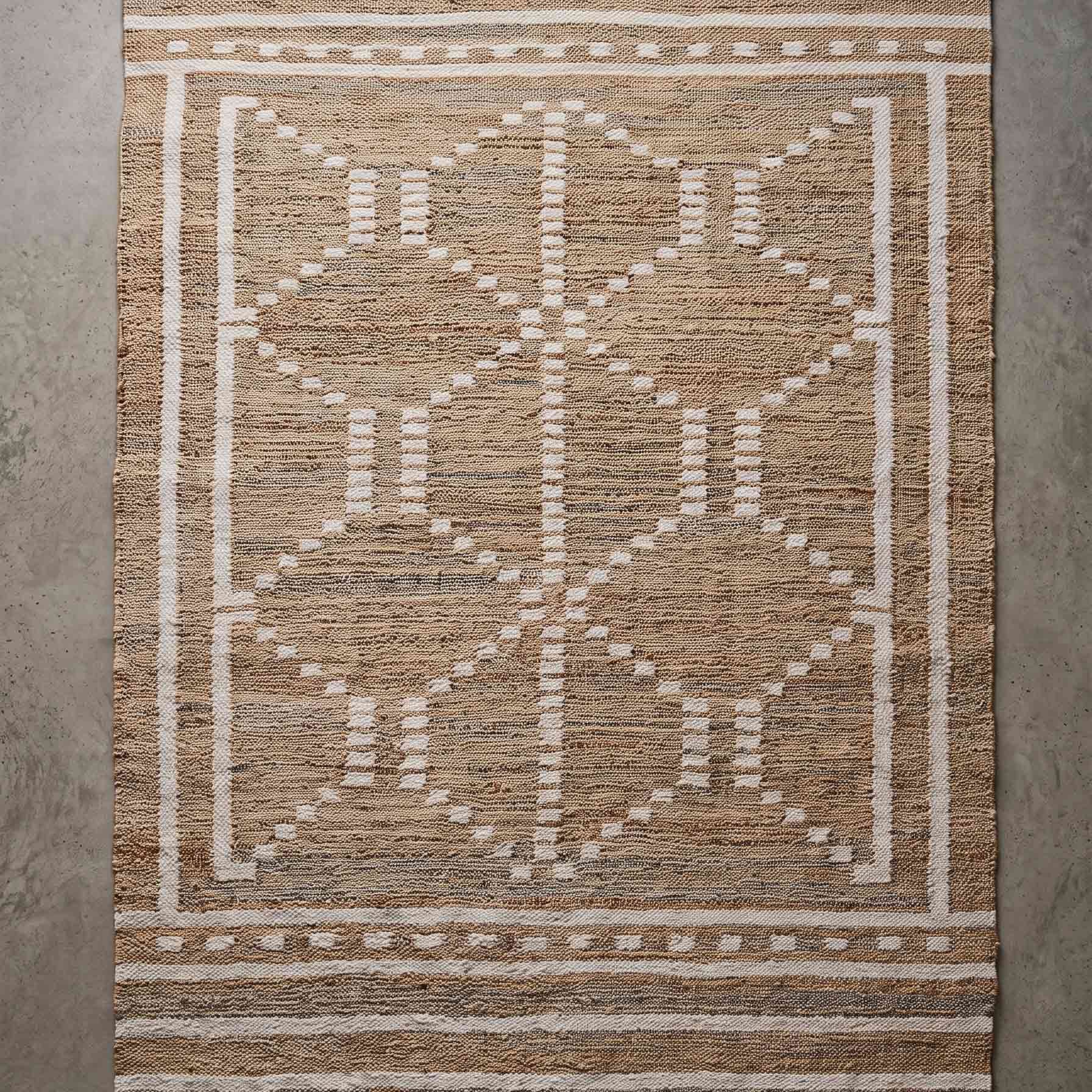 Scarlet handwoven jute, wool and cotton rug 2m × 3m with natural textural weave | Anboise