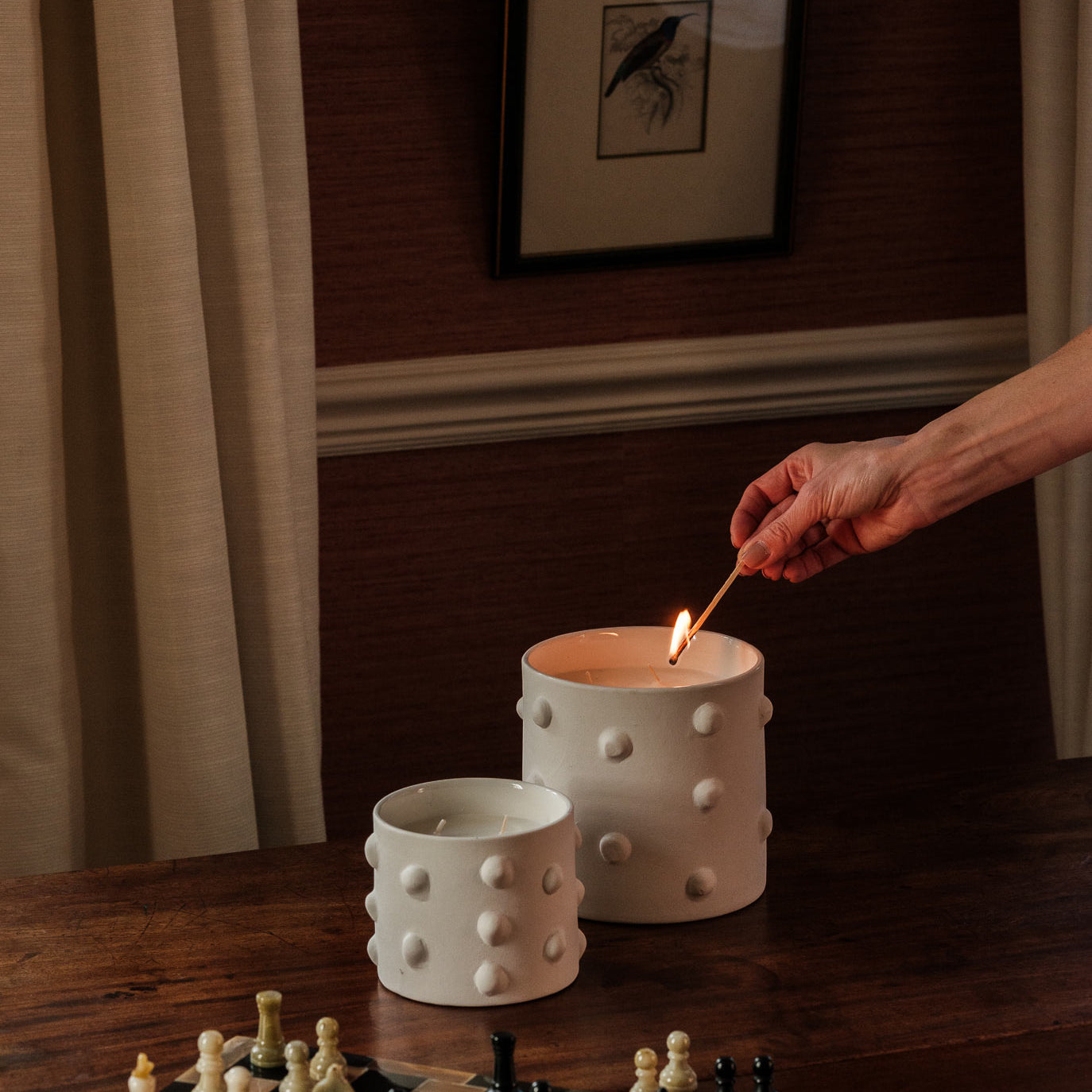 Handmade White Amber Scented Candle - Medium | Anboise