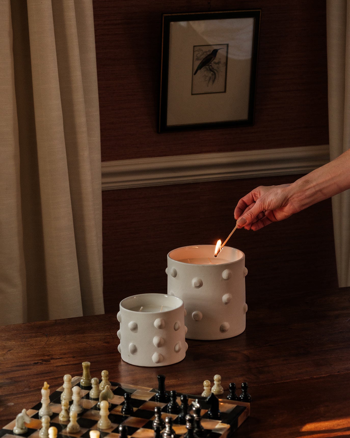 Handmade White Amber Scented Candle - Medium | Anboise