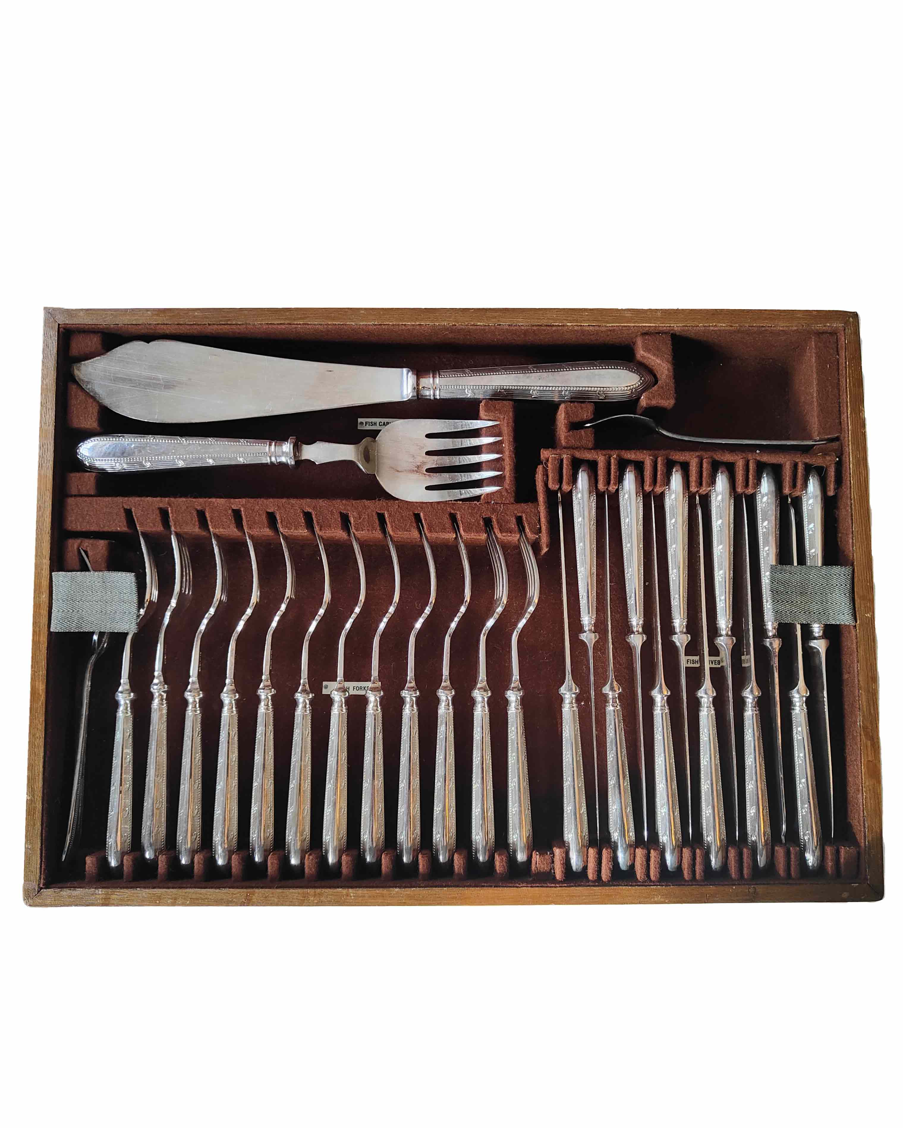 Antique Silver 128 Piece Cutlery Set