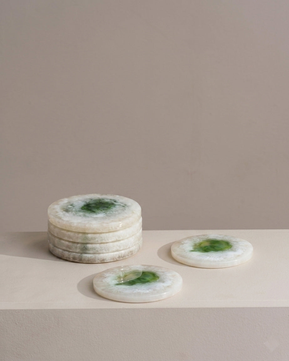 Jasper hand‑poured resin coasters with unique patterns – Anboise