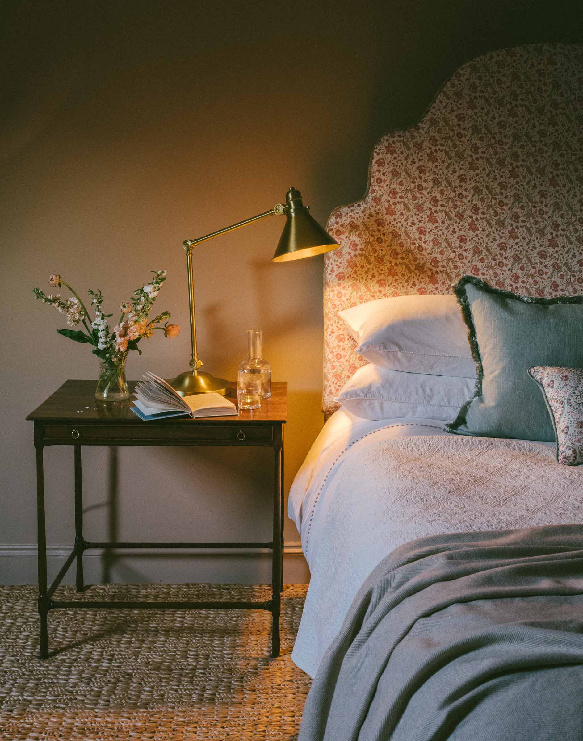 Chester Castle tall curved headboard – handmade in the UK - Anboise