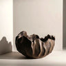 Colette porcelain decorative bowl with sculptural wavy form in rusty tones – Anboise