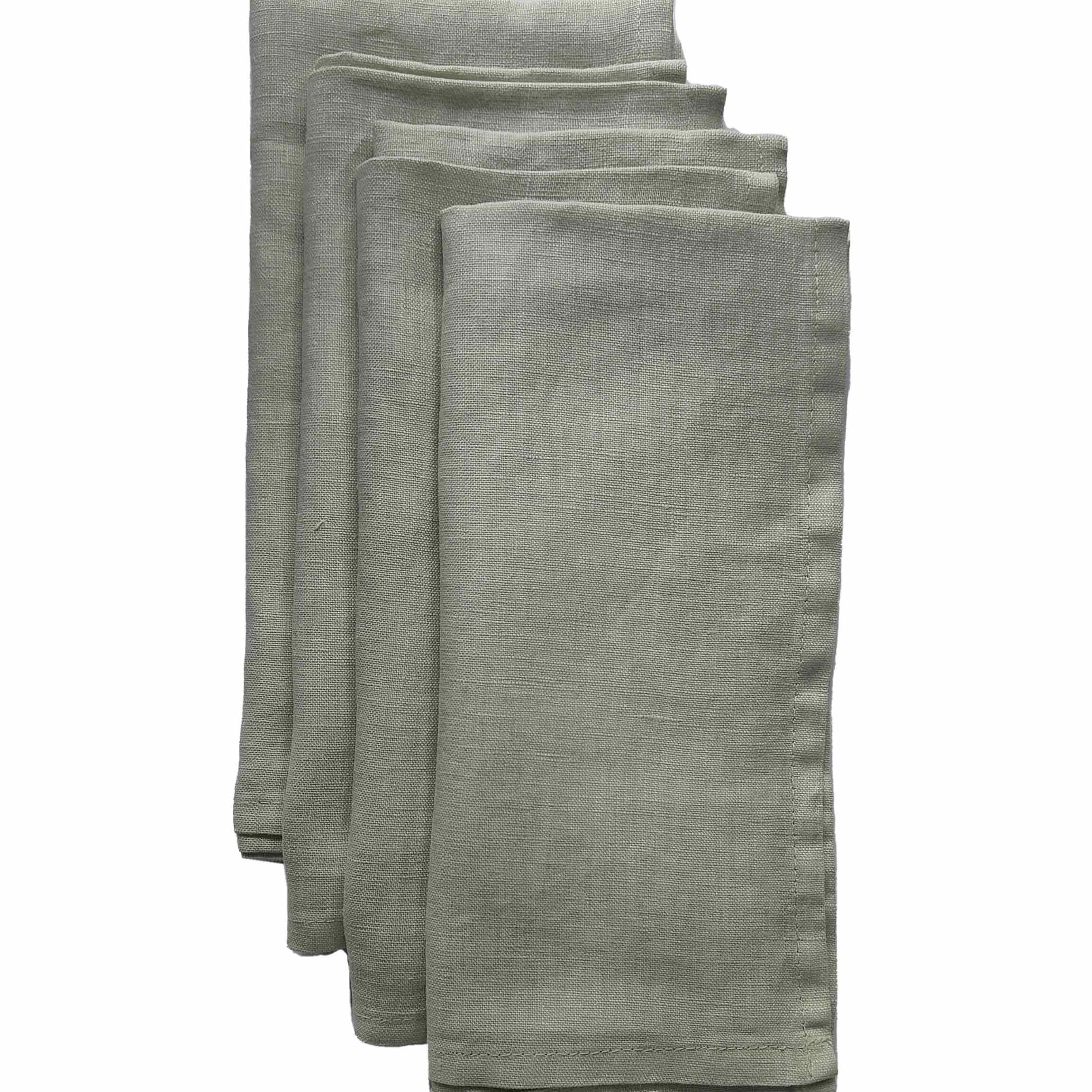 Ada Sage Green Linen Napkin Set - Set of 4 | Anboise