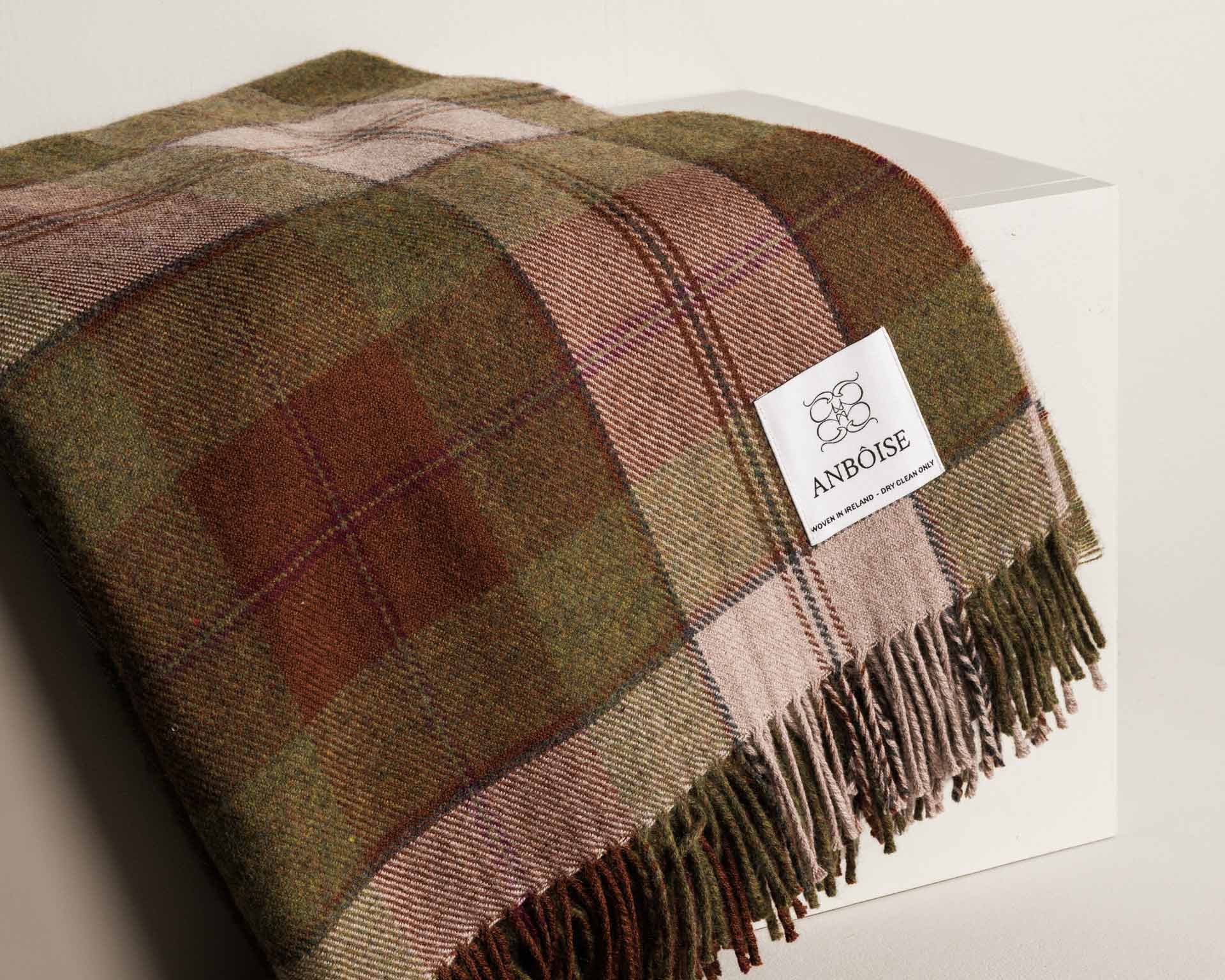 Aylin Merino wool throw – woven in Ireland - Anboise