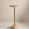 Celine drinks side table crafted from multi‑coloured Travertine – Anboise