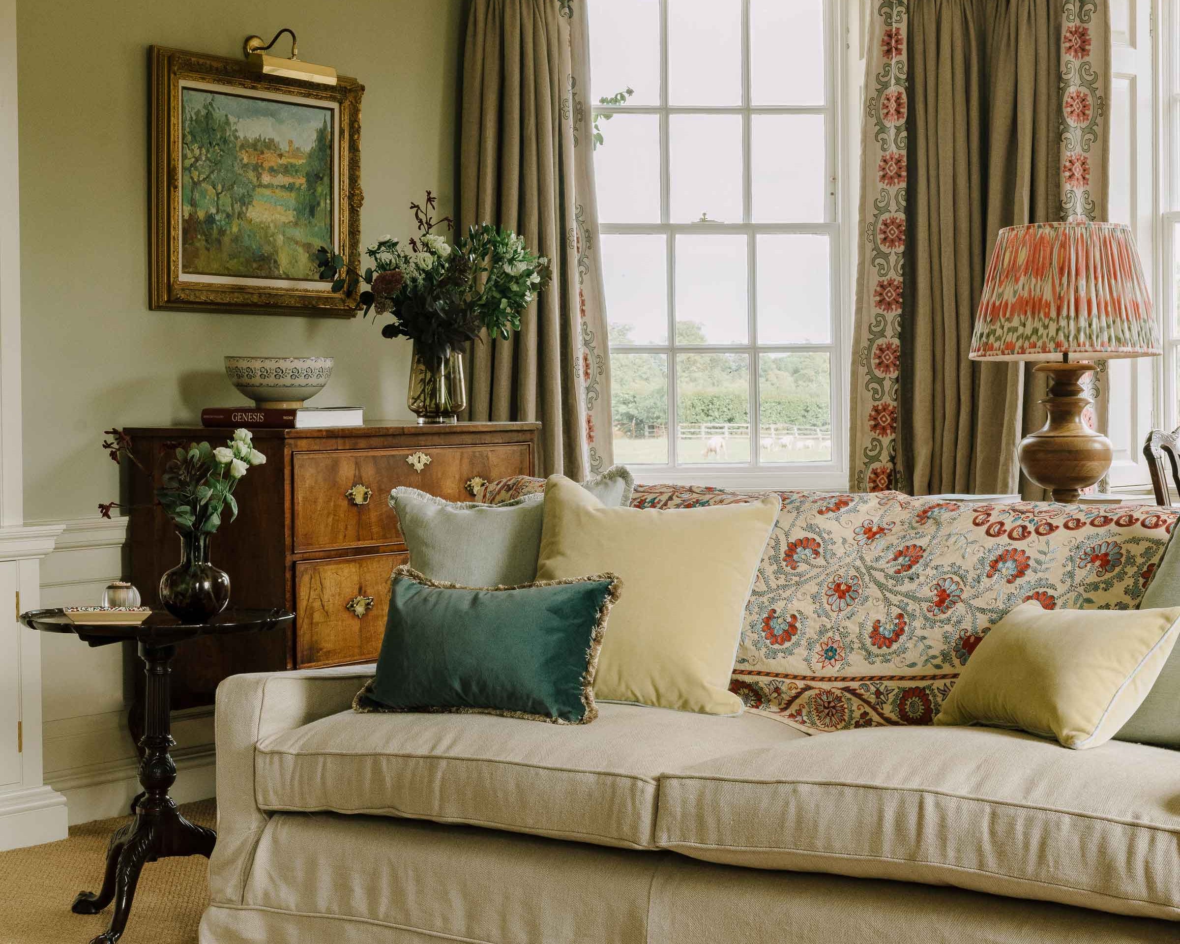 Anboise Chelsea ottoman styled in a living room interior