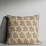 Danielle double‑sided hand block printed cushion with contrast piping – Anboise
