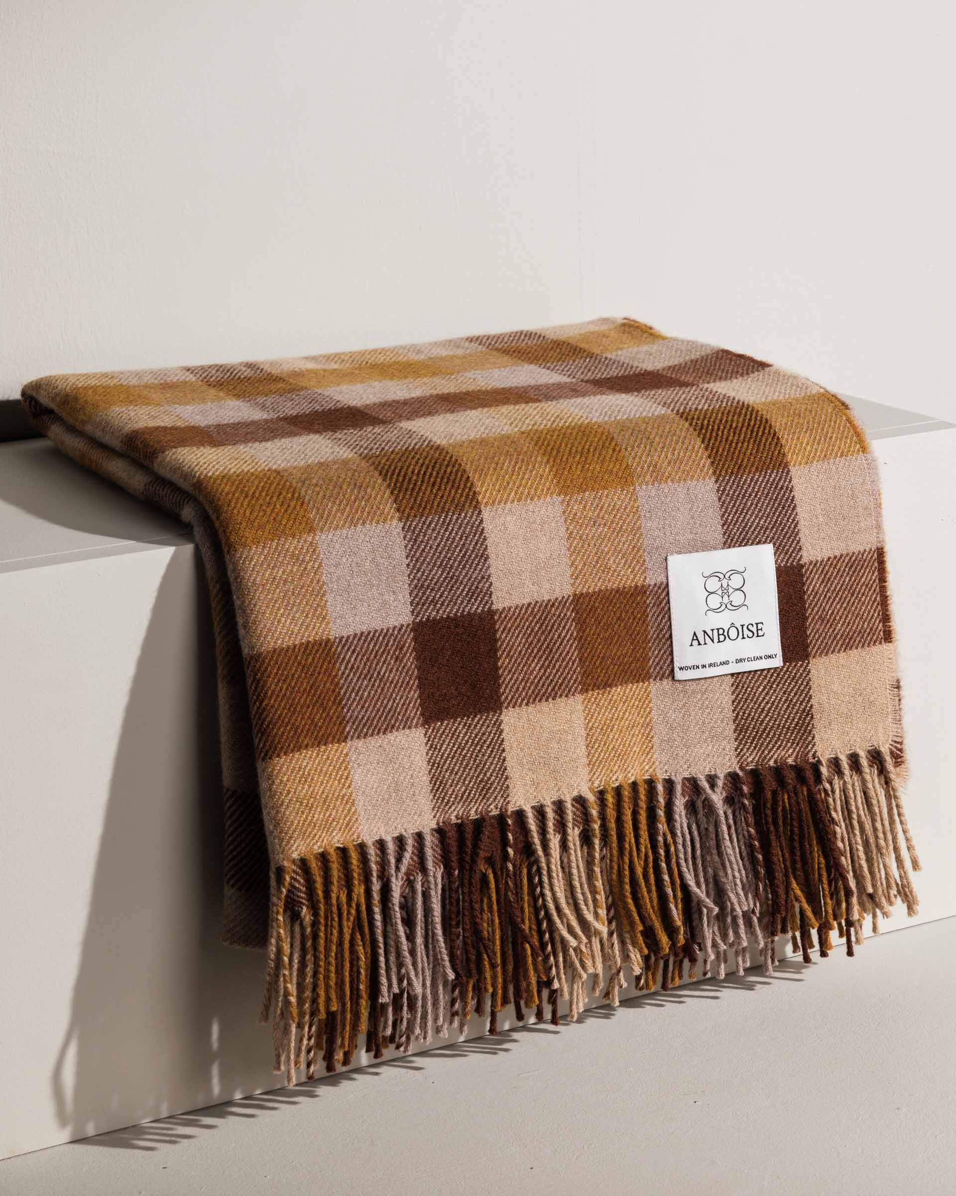 Elliott Merino wool throw – woven in Ireland - Anboise