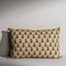 Haley hand block printed cushion with contrast piping – Jaipur craftsmanship - Anboise