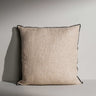 Hattie woven oatmeal cushion with contrast piping – Anboise