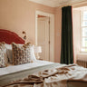 Cream checked Merino wool throw – woven in Ireland - Anboise