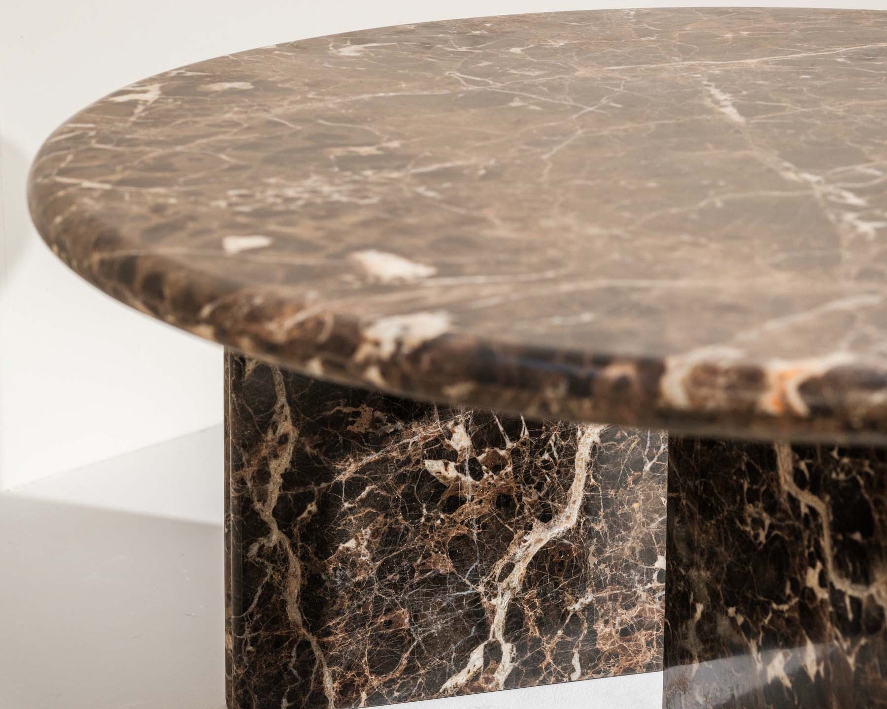 Close‑up of natural marble veining and polished finish