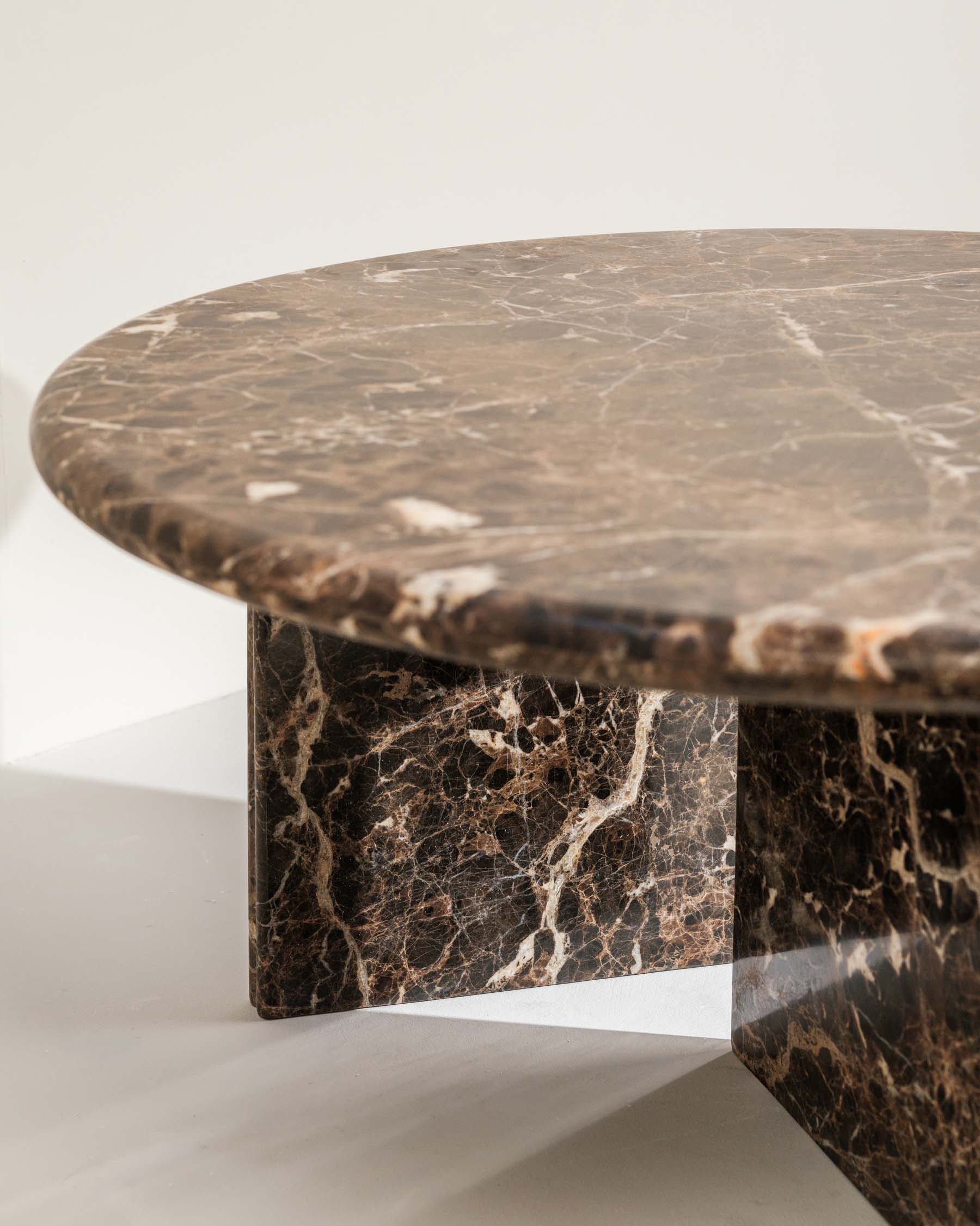 Close‑up of natural marble veining and polished finish