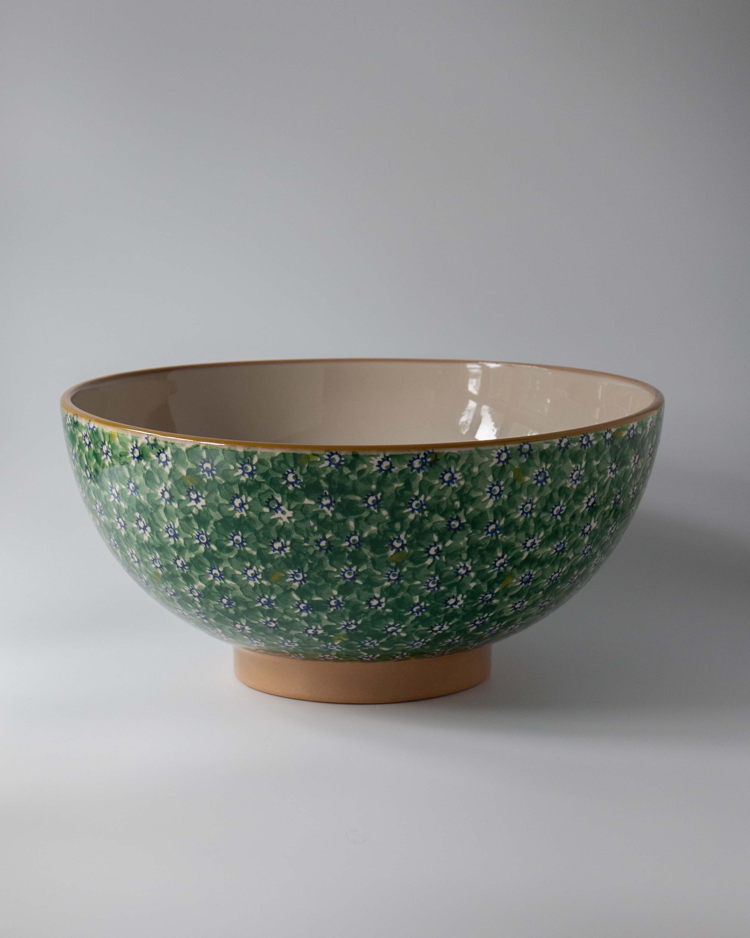 Kenmare Large Green Ceramic Handmade Bowl | Anboise Accessories