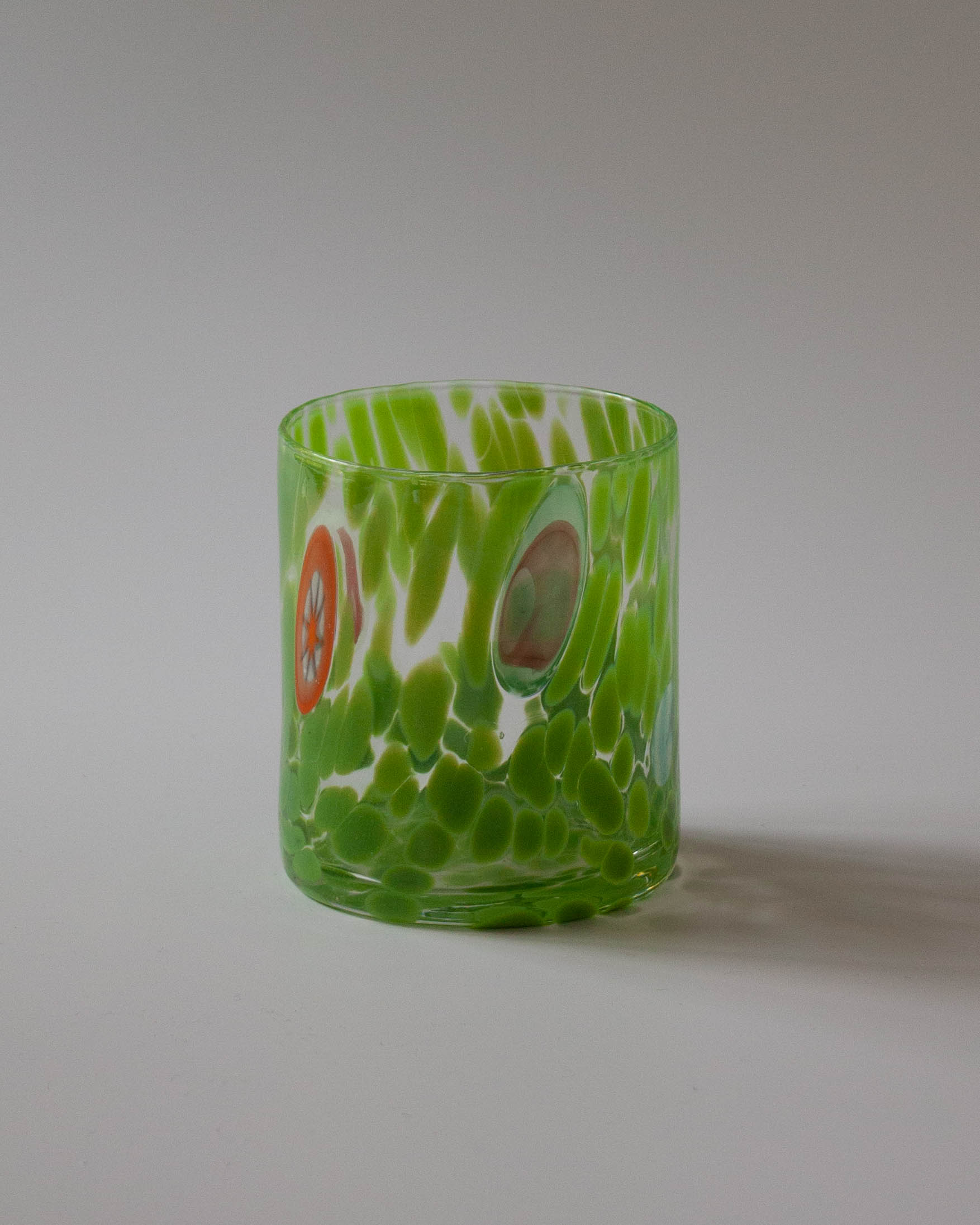 Handblown Green Murano Tumbler - Set of 4