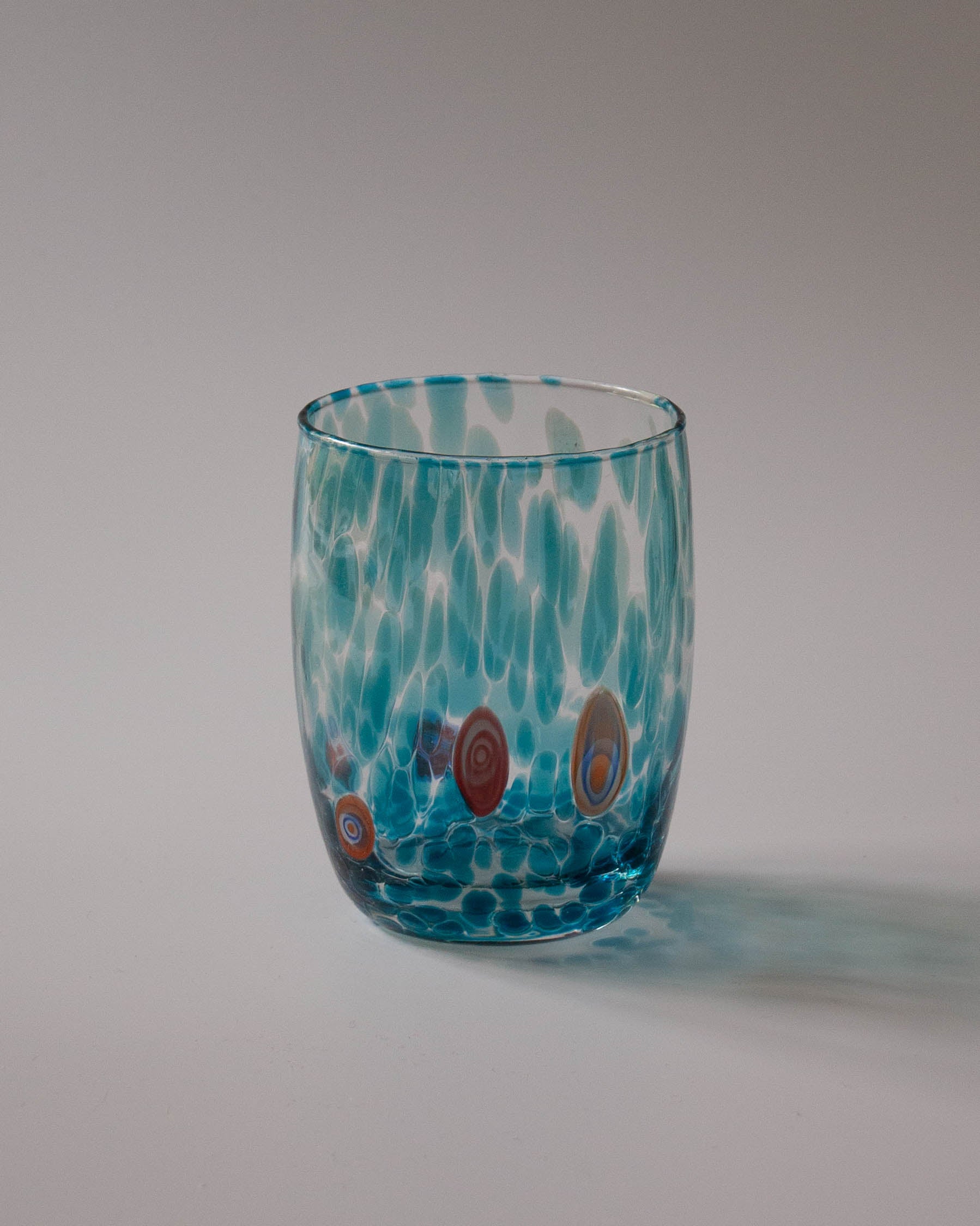 Handblown Blue Murano Tumbler - Set of 4